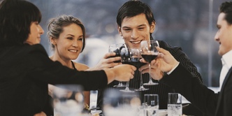 cheers at table